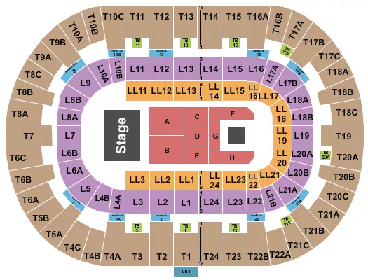 seating chart for Pechanga Arena - San Diego - Third Day - eventticketscenter.com