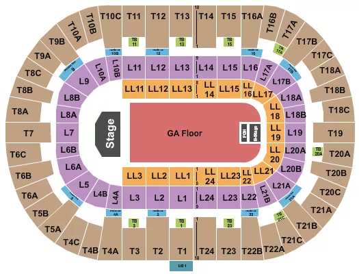 seating chart for Pechanga Arena - San Diego - Tyler The Creator - eventticketscenter.com