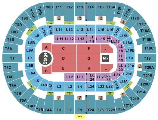 seating chart for Pechanga Arena - San Diego - Zayn - eventticketscenter.com