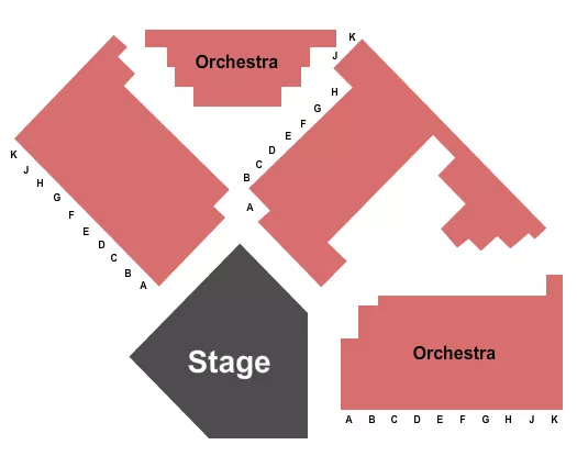 seating chart for Peet's Theatre at Berkeley Repertory Theatre - Endstage - eventticketscenter.com