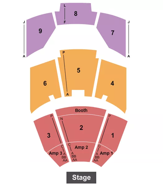 seating chart for Penn & Teller Theater at Rio Las Vegas - Endstage 3 - eventticketscenter.com