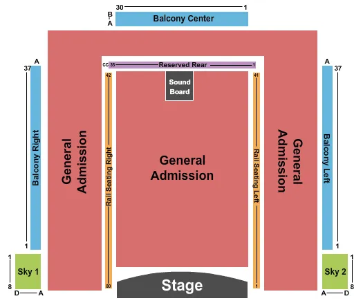 seating chart for Penns Peak - Endstage GA - eventticketscenter.com
