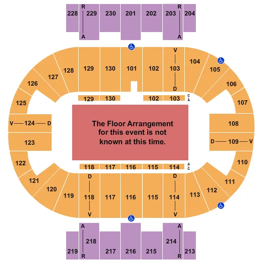 seating chart for Pensacola Bay Center - Generic Floor - eventticketscenter.com
