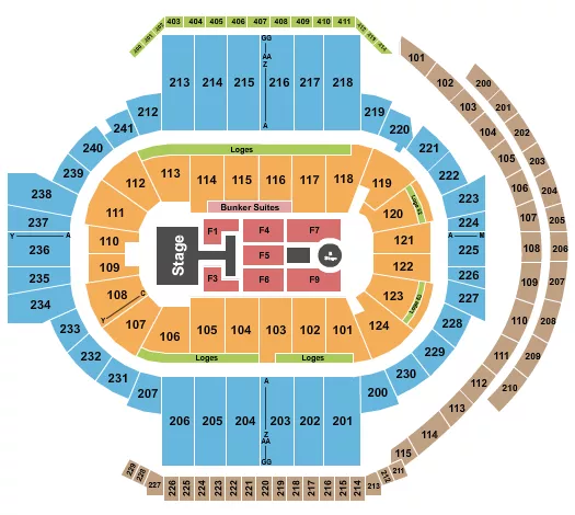 seating chart for PeoplesBank Arena - Disney Descendants - eventticketscenter.com
