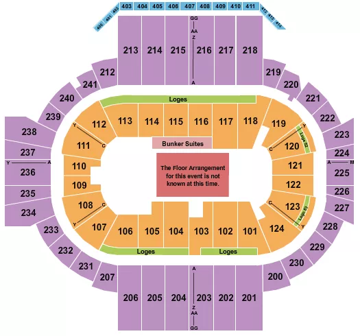 seating chart for PeoplesBank Arena - Generic Floor - eventticketscenter.com