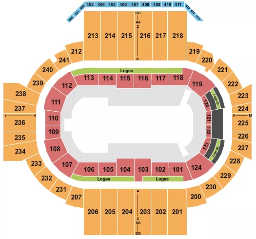 seating chart for PeoplesBank Arena - Open Floor 2 - eventticketscenter.com