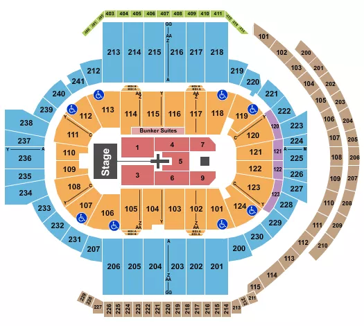 seating chart for PeoplesBank Arena - TobyMac 2 - eventticketscenter.com