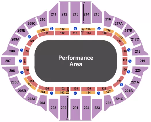 seating chart for Carver Arena At Peoria Civic Center - Monster Trucks - eventticketscenter.com