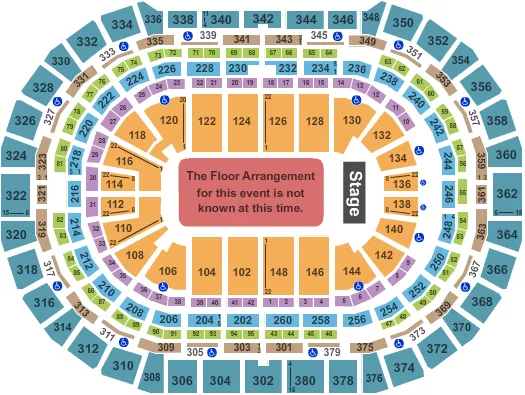 seating chart for Ball Arena - Generic Floor - eventticketscenter.com
