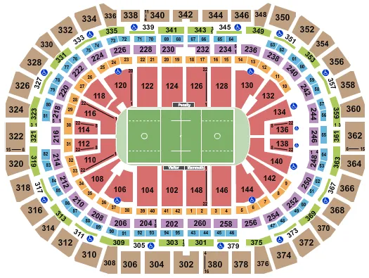 seating chart for Ball Arena - Lacrosse 2 - eventticketscenter.com