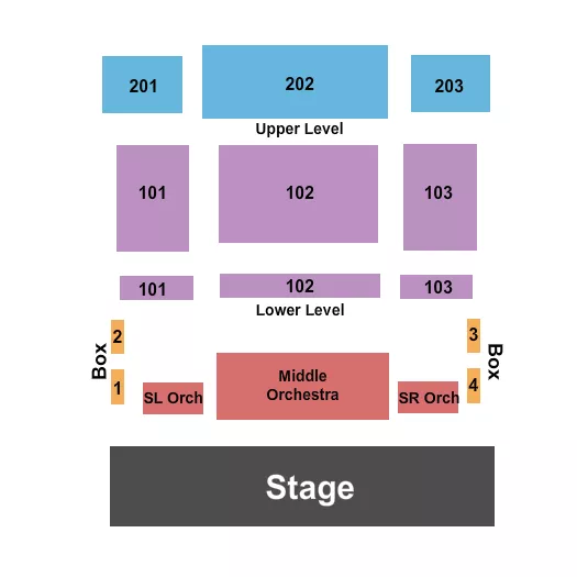 seating chart for Performing Arts Center At Ocean City Convention Center - End Stage - eventticketscenter.com