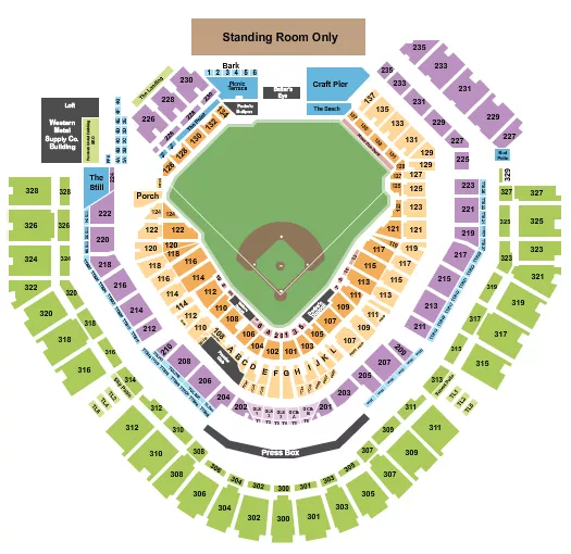 Baseball Seating Map