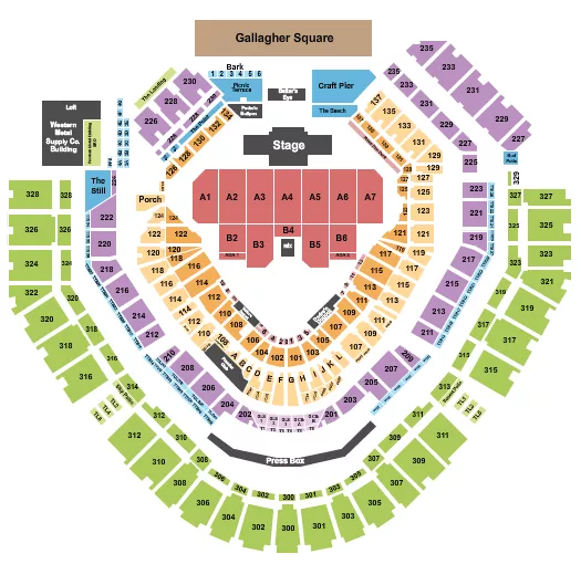 seating chart for Petco Park - Billy Joel - eventticketscenter.com