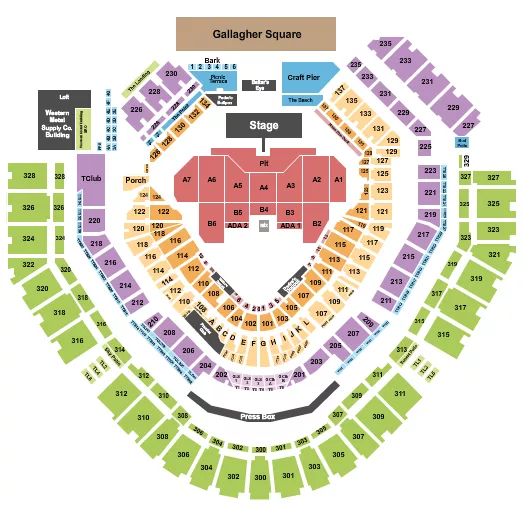 seating chart for Petco Park - Blink 182 - eventticketscenter.com
