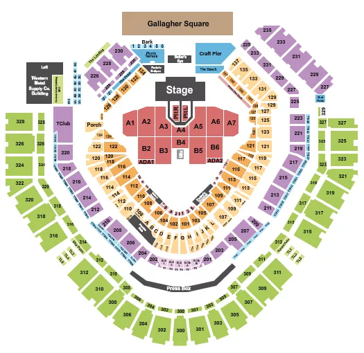 seating chart for Petco Park - Def Leppard - eventticketscenter.com