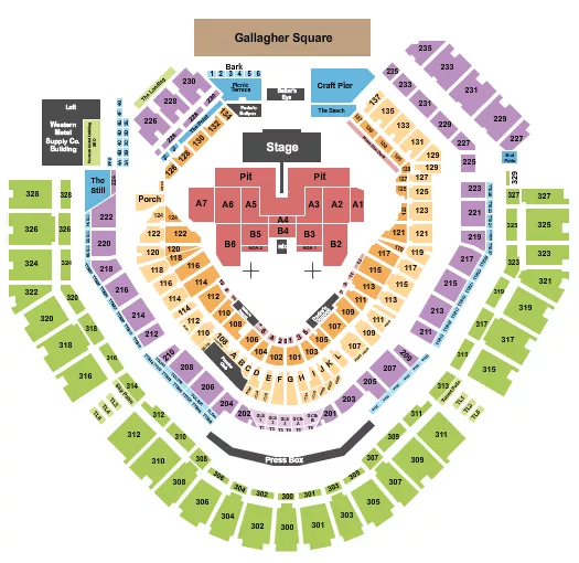 seating chart for Petco Park - Foo Fighters - eventticketscenter.com
