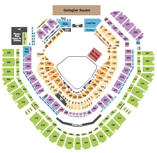 seating chart for Petco Park - Rodeo - eventticketscenter.com