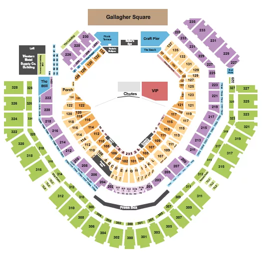 seating chart for Petco Park - Rodeo - eventticketscenter.com