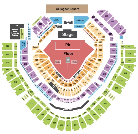 seating chart for Petco Park - Rufus Du Sol - eventticketscenter.com
