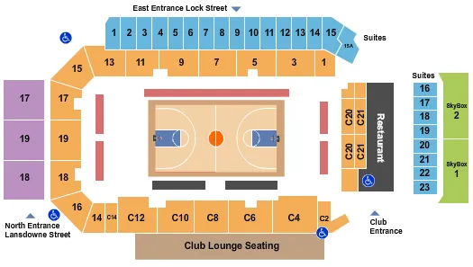 seating chart for Peterborough Memorial Centre - Basketball - eventticketscenter.com