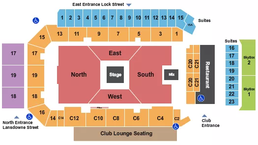 seating chart for Peterborough Memorial Centre - Center Stage - eventticketscenter.com