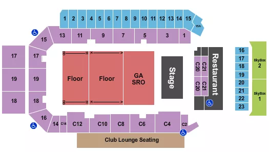 seating chart for Peterborough Memorial Centre - The Offspring - eventticketscenter.com