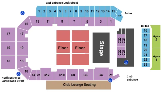 seating chart for Peterborough Memorial Centre - The Wiggles - eventticketscenter.com