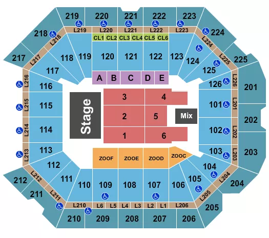 seating chart for Petersen Events Center - Endstage 3 - eventticketscenter.com