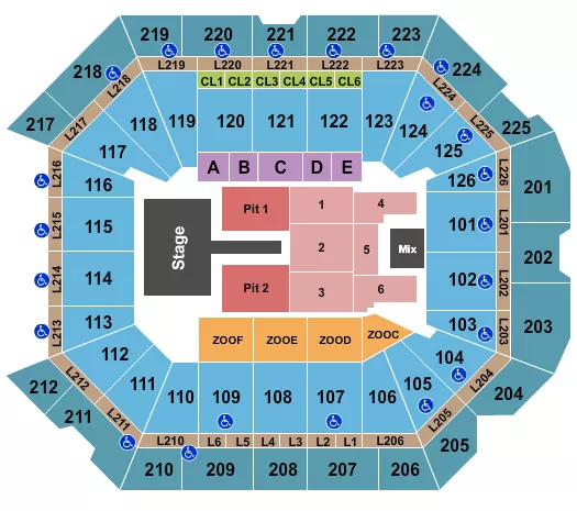 seating chart for Petersen Events Center - Nathaniel Rateliff - eventticketscenter.com