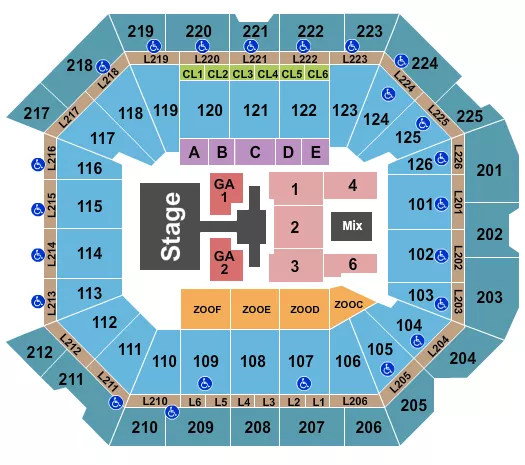 seating chart for Petersen Events Center - Phil Wickham - eventticketscenter.com