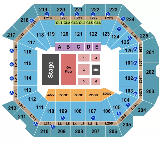 seating chart for Petersen Events Center - Sturgill Simpson 2 - eventticketscenter.com