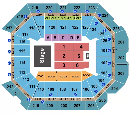 seating chart for Petersen Events Center - Third Day - eventticketscenter.com