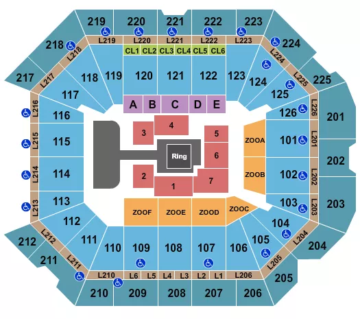 seating chart for Petersen Events Center - Wrestling 2 - eventticketscenter.com