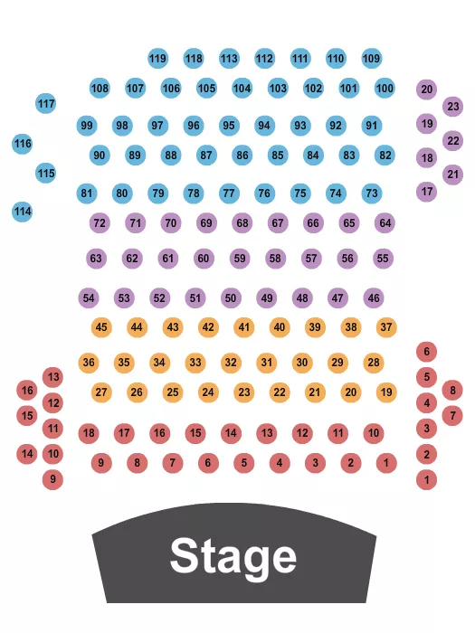 seating chart for Phil Long Music Hall at Bourbon Brothers - CO - A/B 2 - eventticketscenter.com