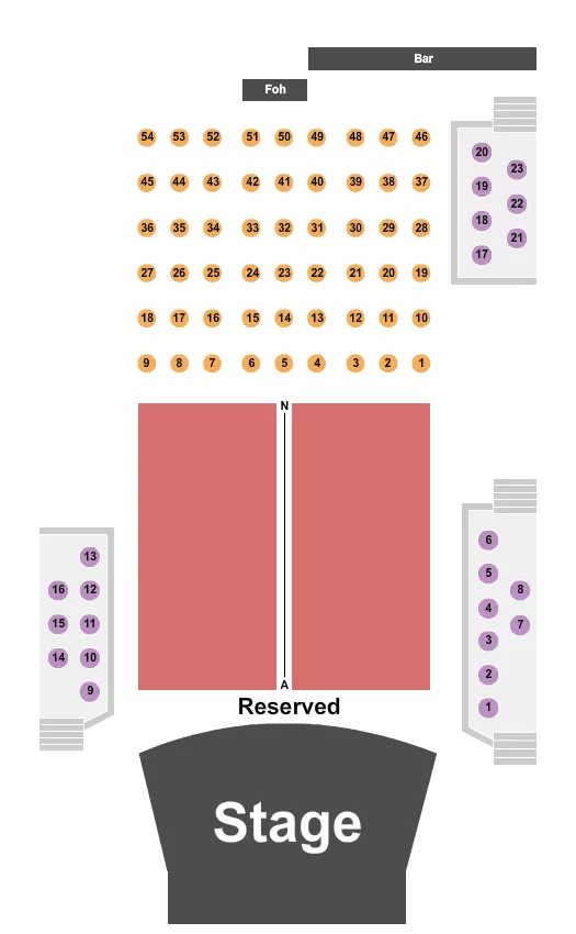 seating chart for Phil Long Music Hall At Bourbon Brothers - CO - Endstage RSV - eventticketscenter.com