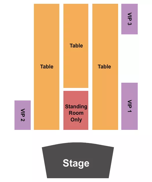 seating chart for Phil Long Music Hall at Bourbon Brothers - CO - GA/VIP/Tables - eventticketscenter.com