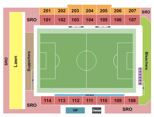 seating chart for Phoenix Rising FC Stadium - Phoenix - Soccer - eventticketscenter.com