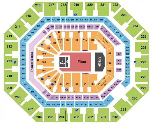 seating chart for Footprint Center - Tyler The Creator - eventticketscenter.com