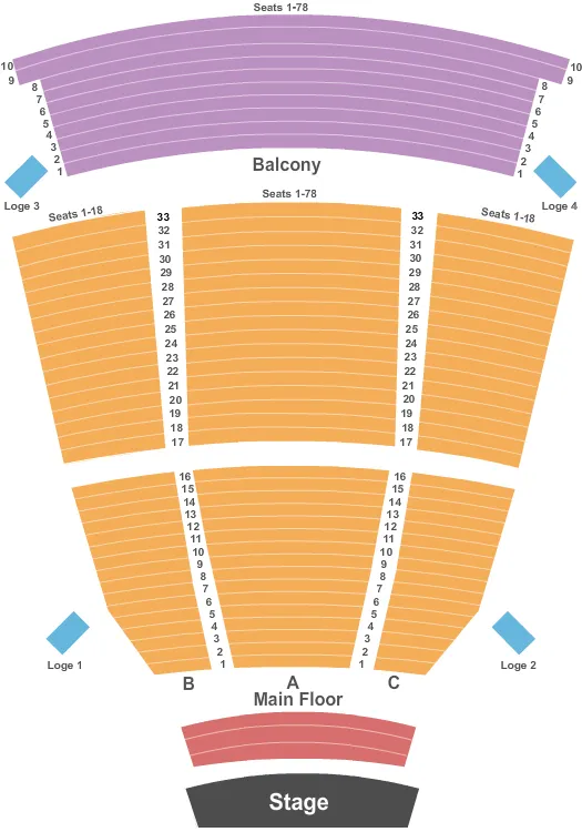 seating chart for Phoenix Symphony Hall - Endstage Pit - eventticketscenter.com