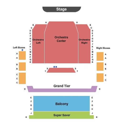 seating chart for Pickard Theater At Bowdoin College - End Stage - eventticketscenter.com