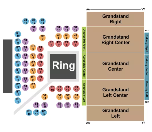 seating chart for Pickering Casino Resort - Boxing 2 - eventticketscenter.com