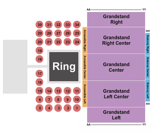 seating chart for Pickering Casino Resort - Boxing - eventticketscenter.com