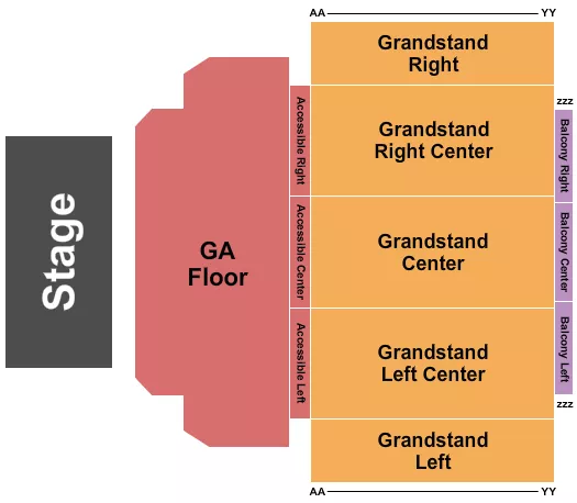 seating chart for Pickering Casino Resort - Endstage GA Floor - eventticketscenter.com