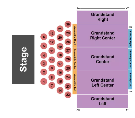 seating chart for Pickering Casino Resort - Endstage Tables - eventticketscenter.com
