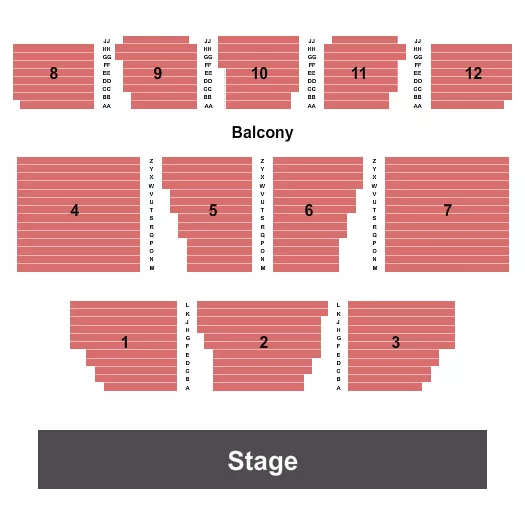seating chart for Pike Performing Arts Center - Endstage - eventticketscenter.com