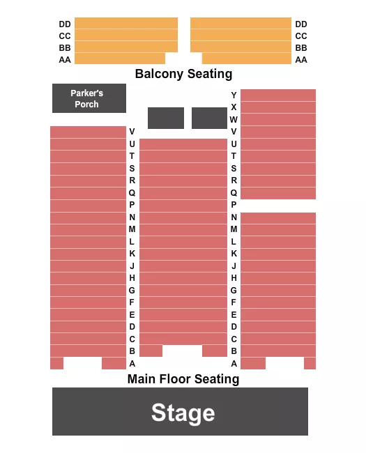 seating chart for Pines Theater - TX - End Stage - eventticketscenter.com