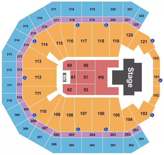 seating chart for Pinnacle Bank Arena - Avenged Sevenfold - eventticketscenter.com