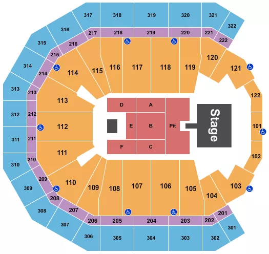 seating chart for Pinnacle Bank Arena - Creed - eventticketscenter.com