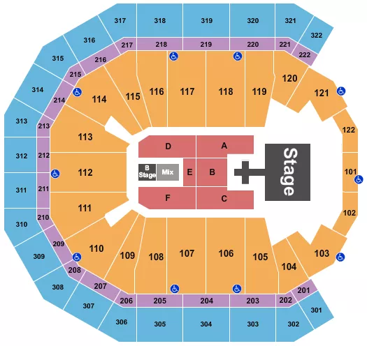 seating chart for Pinnacle Bank Arena - Def Leppard - eventticketscenter.com