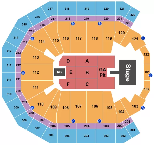 seating chart for Pinnacle Bank Arena - Ella Langley - eventticketscenter.com